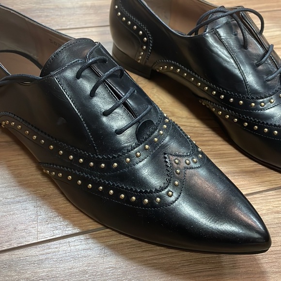 New Escada Pointed Toe Studded Loafer Shoe size 41 - Picture 7 of 8